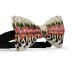 Papion personalizat, crini, flori rosii-albe